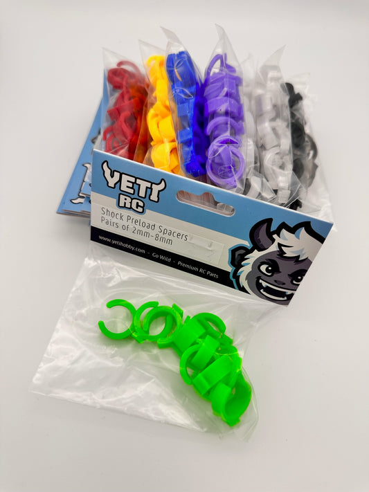 Yeti RC Shock Preload Spacers